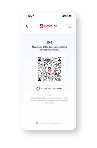 Platba QR kodom v platobnej bráne
